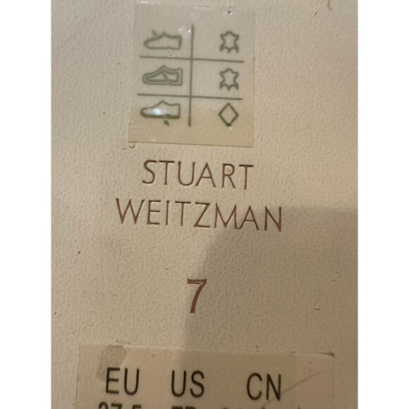 Stuart Weitzman Women's Crossover Leather Slide Black Size 7 NWOB Lux Footwear - Picture 9 of 10